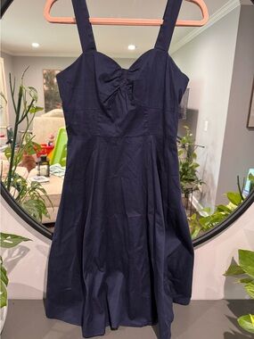 Dress Tells Navy Sleeveless Fit-and-Flare Dress